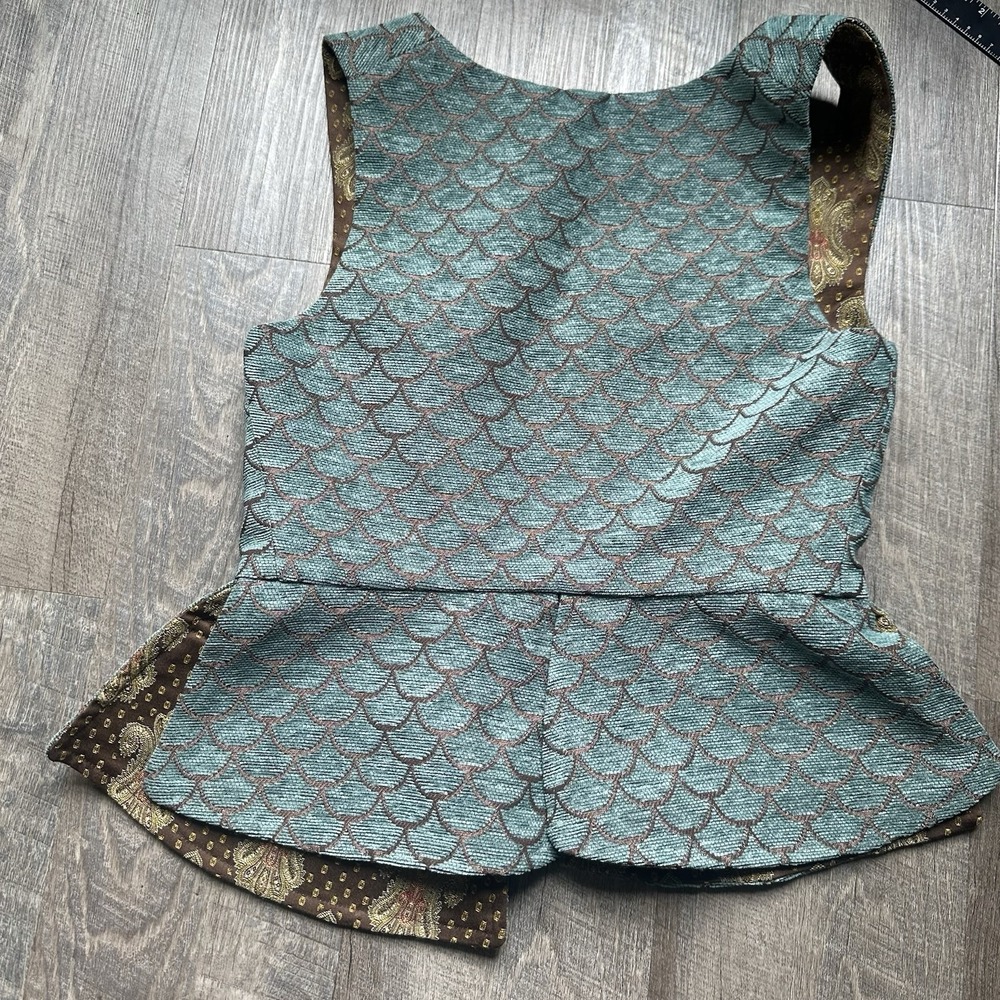 Renaissance Blue Handmade Bonice Multi Color Thick New Approx Women's Small $250 - Picture 4 of 8